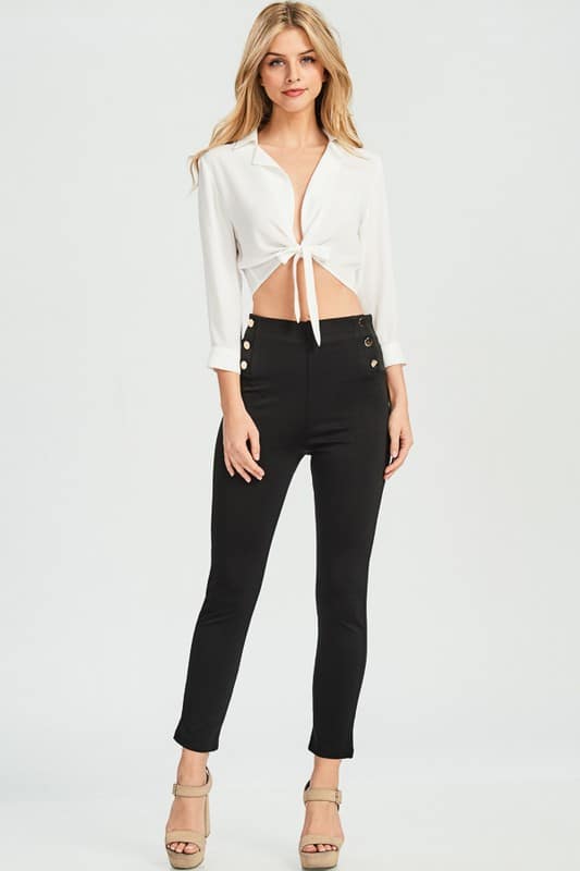 petite high waisted pants