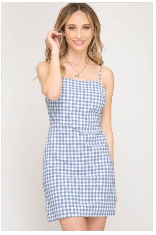 petite gingham dress