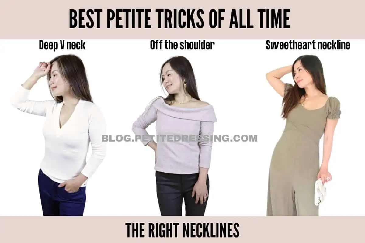 Petite Dressing - If you are short and busty, it's quite a challenge to  dress your shape. Here are some of the best ways to dress petite women with  large busts! #petitewithlargebust #