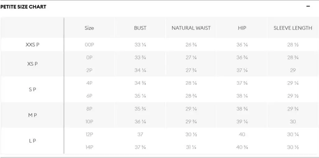 Banana republic slim store fit size chart