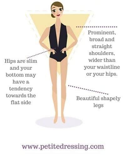 petite inverted triangle