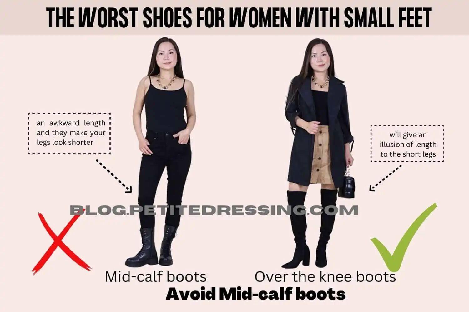 Shoes that make store feet look smaller