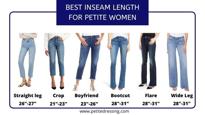 women's jeans short leg length