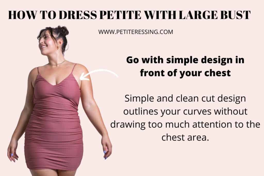 how to dress petite women with big bust