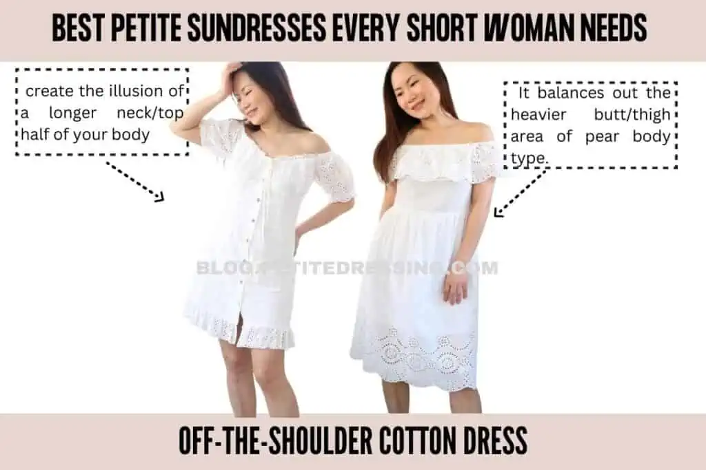 Off-the-Shoulder Cotton Dress