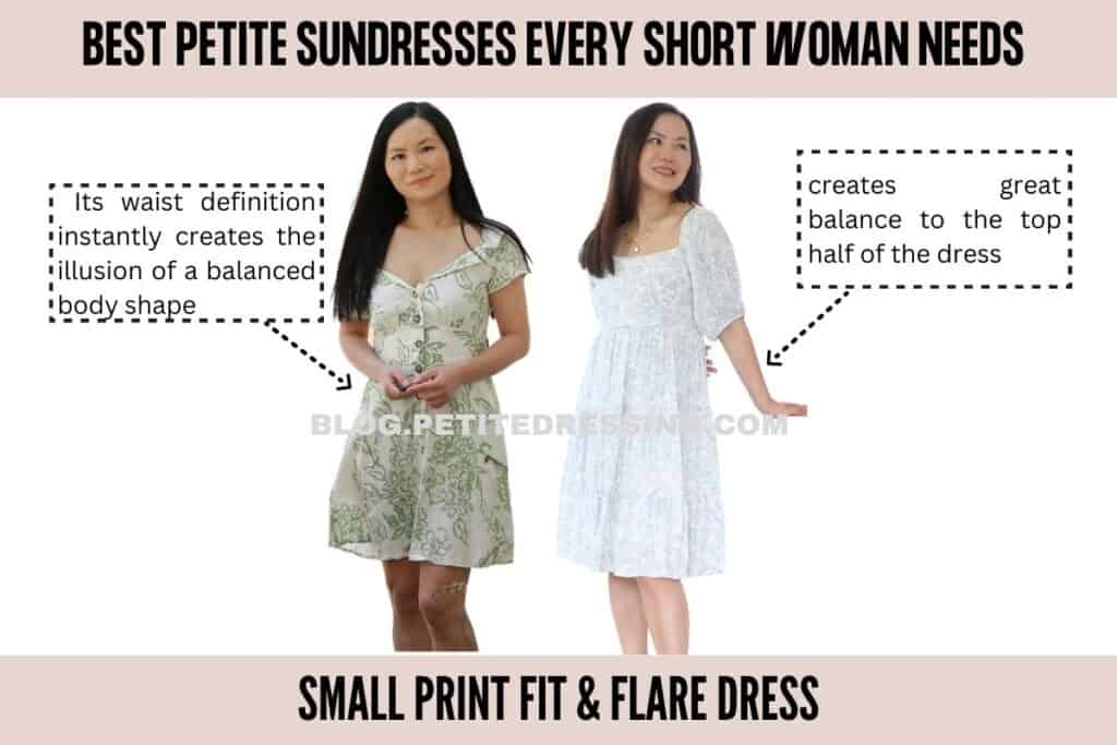 Small Print Fit & Flare Dress
