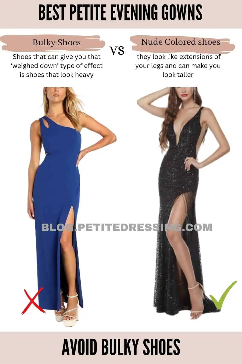 How long should an evening store gown be