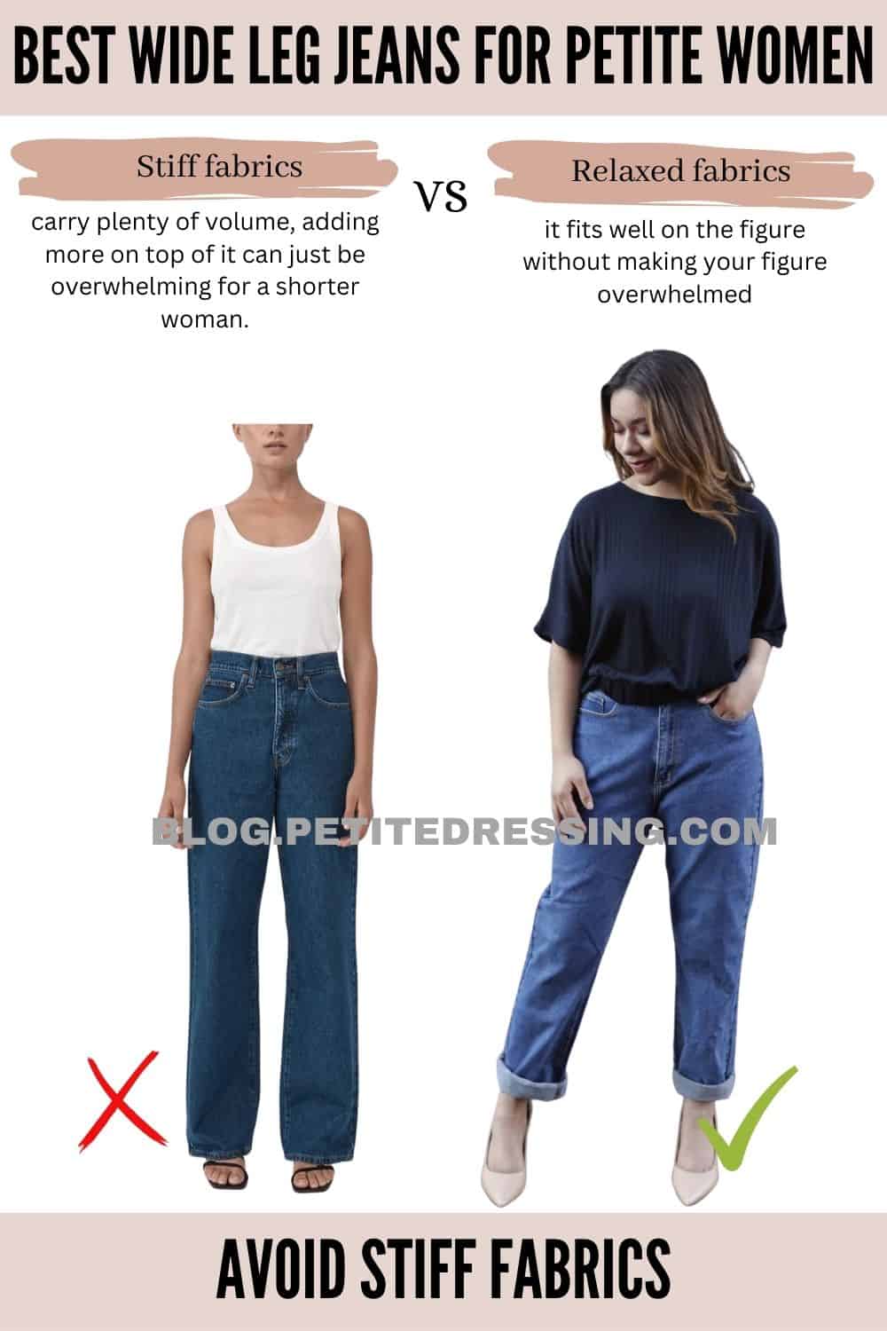 Avoid stiff fabrics
