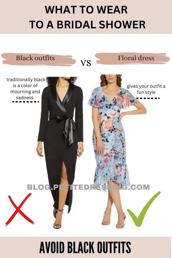 Black dress outlet for bridal shower