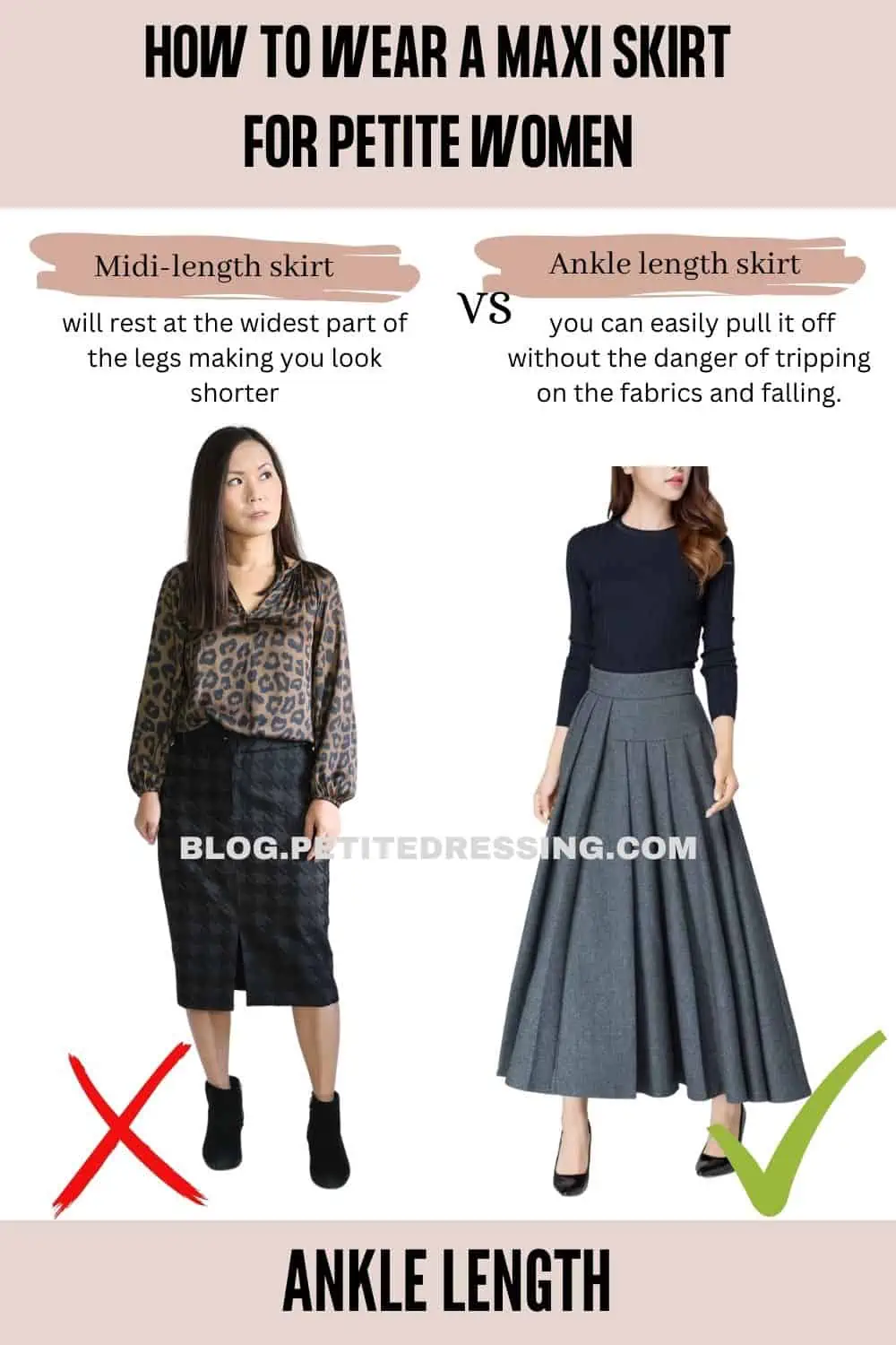 Black Formal Skirt for Women