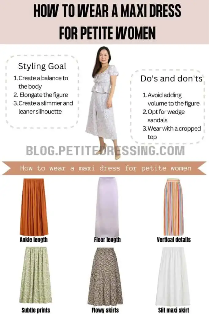 I’m 5’2″, here the Complete Maxi Skirt Guide for Petite Women