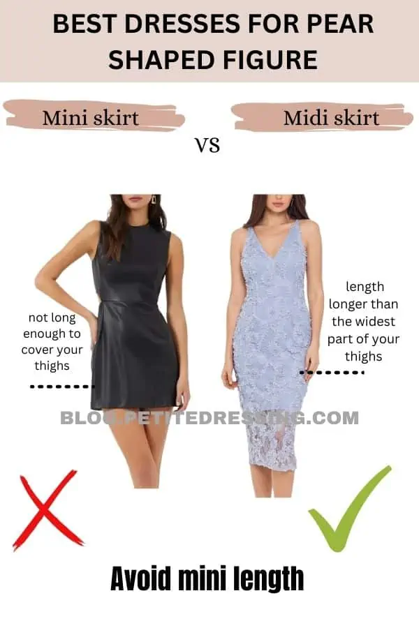 best dresses for pear shaped figure - avois mini length