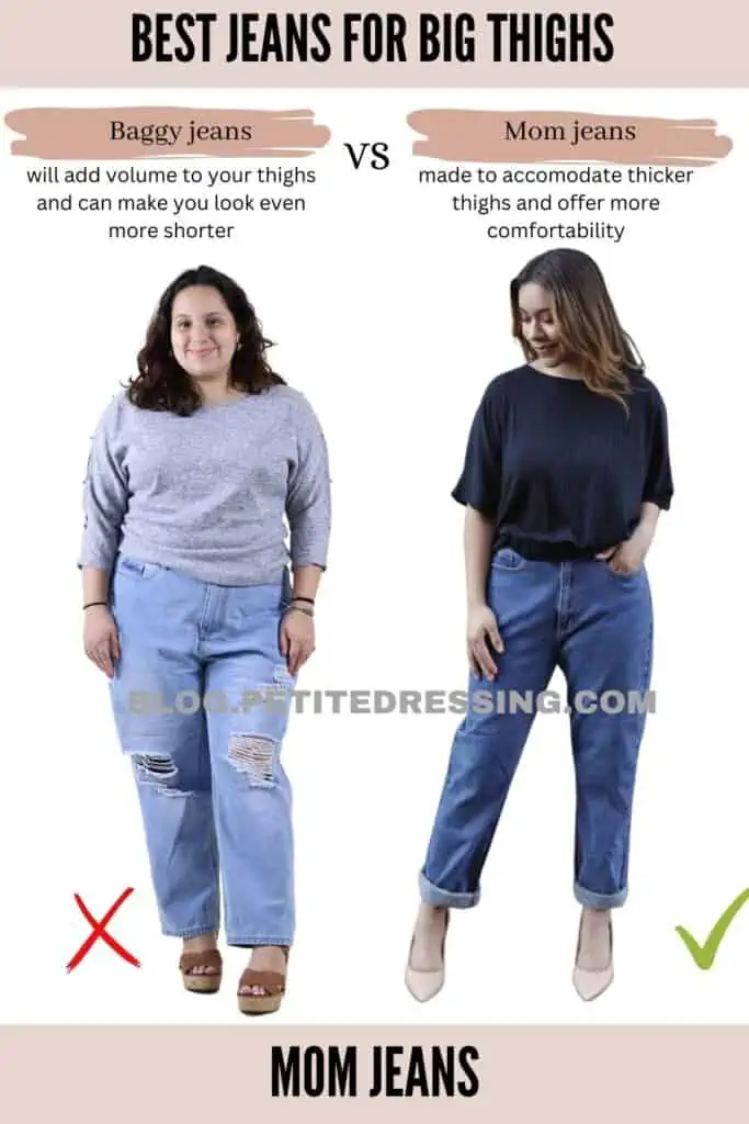 Loose fit jeans 2024 for big thighs