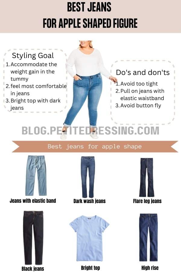 best jeans for apple shaped figure
