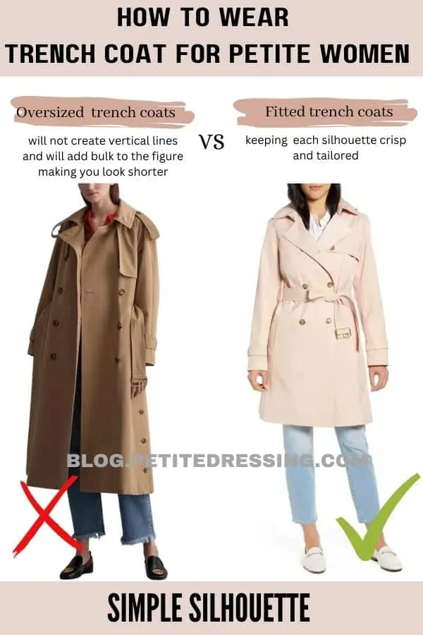 Trench coat clearance length for petite