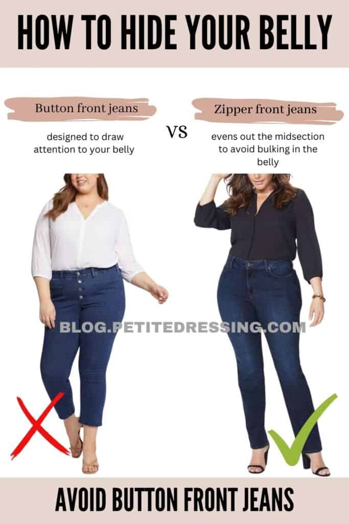 Avoid button front jeans