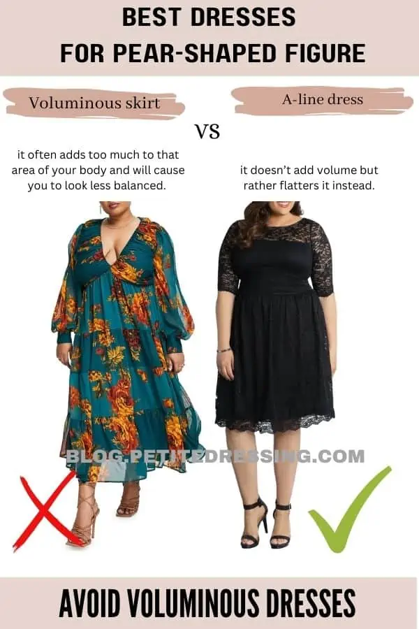 Avoid Voluminous dresses
