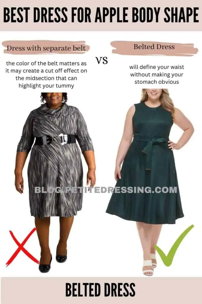 Flattering dresses for apple shaped clearance body