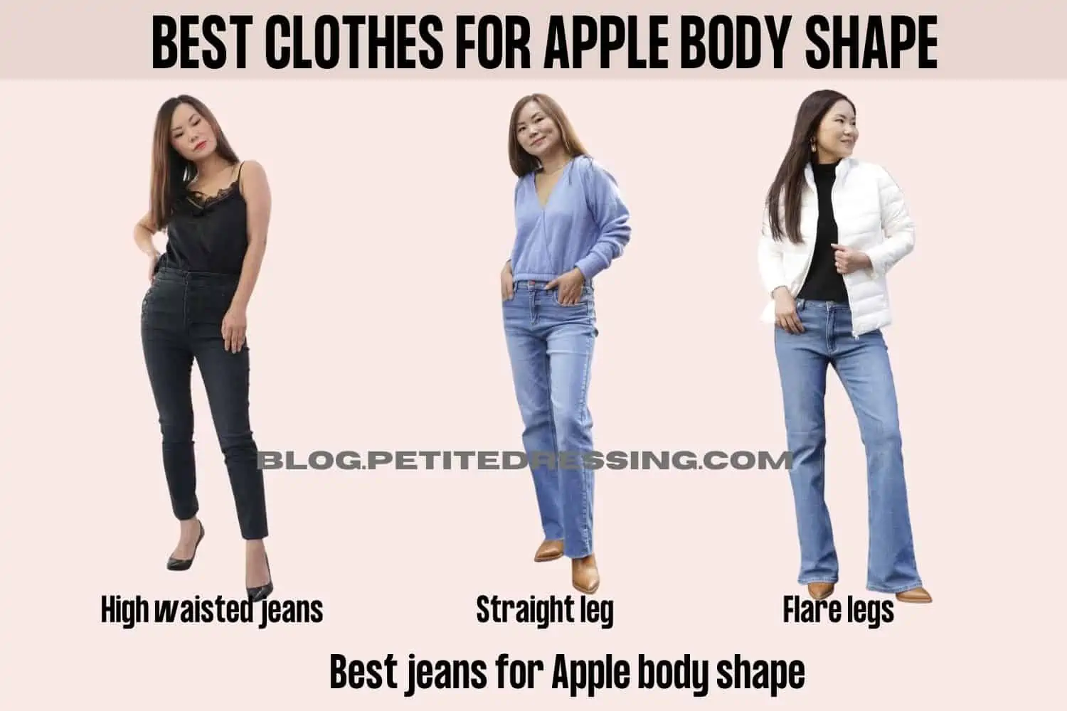 Best Jeans + Jumpsuits for Apple Shaped Women