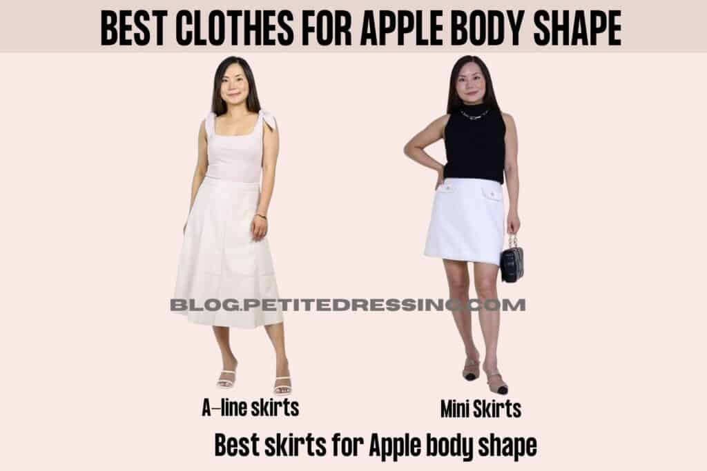 Best skirts for Apple body shape
