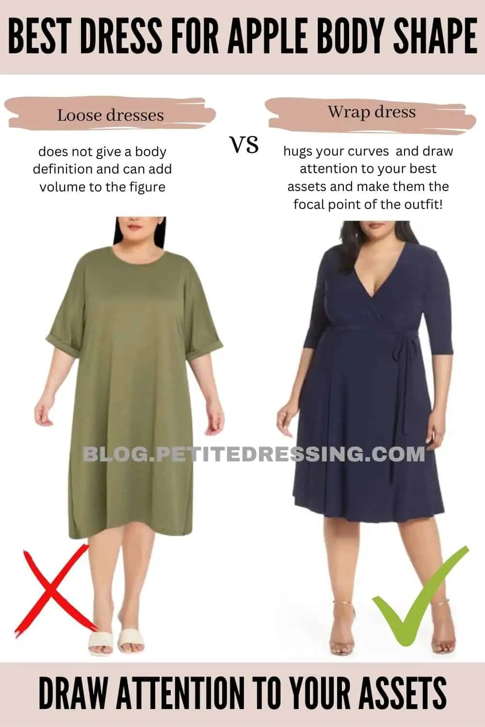 The Complete Dress Guide for Apple Body Shape - Petite Dressing