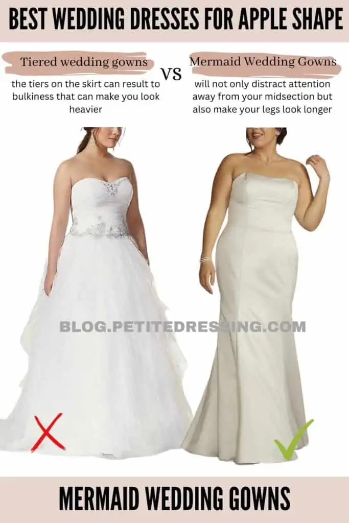 Wedding Dresses for Apple Shape - Petite Dressing