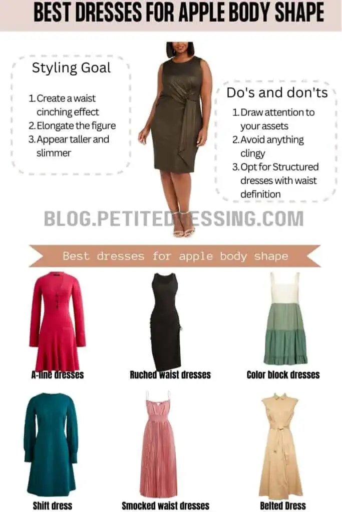 The Complete Dress Guide for Apple Body Shape Petite Dressing