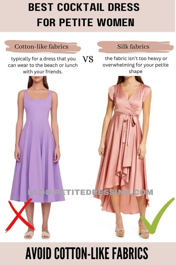Avoid cotton-like fabrics