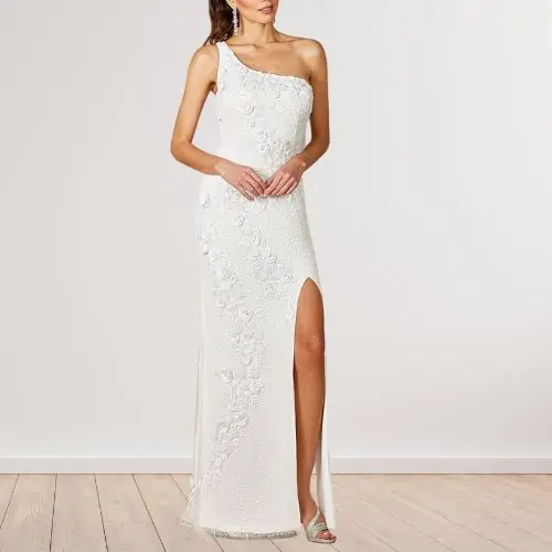 One Shoulder Wedding Gown