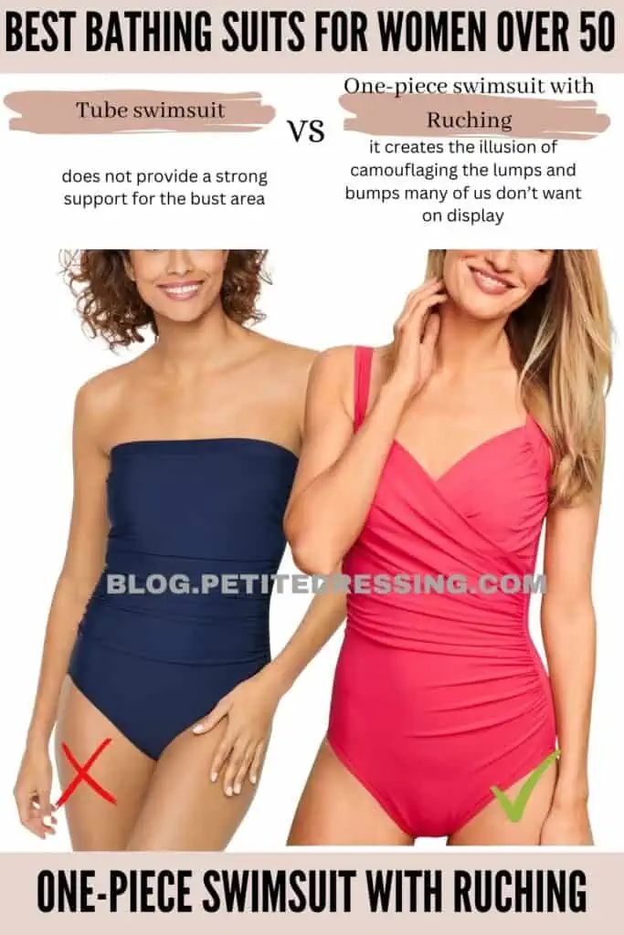 One-piece swimsuit with Ruching