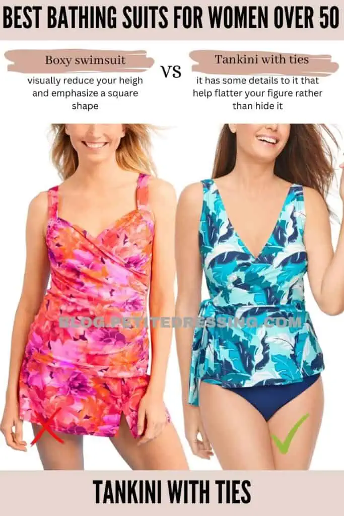 Tankini with ties