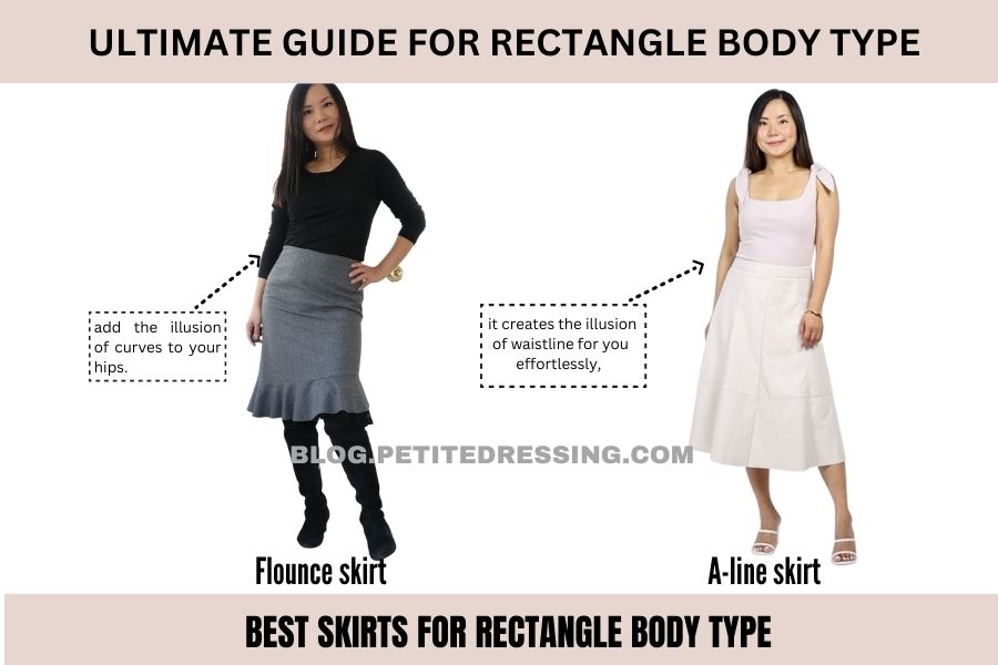 best skirts for rectangle body type