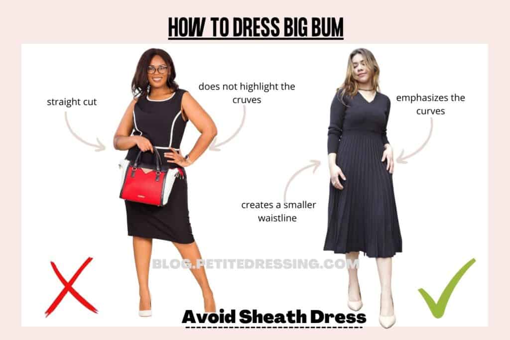 16 Ways to Dress Big Hips-Avoid Sheath Dress