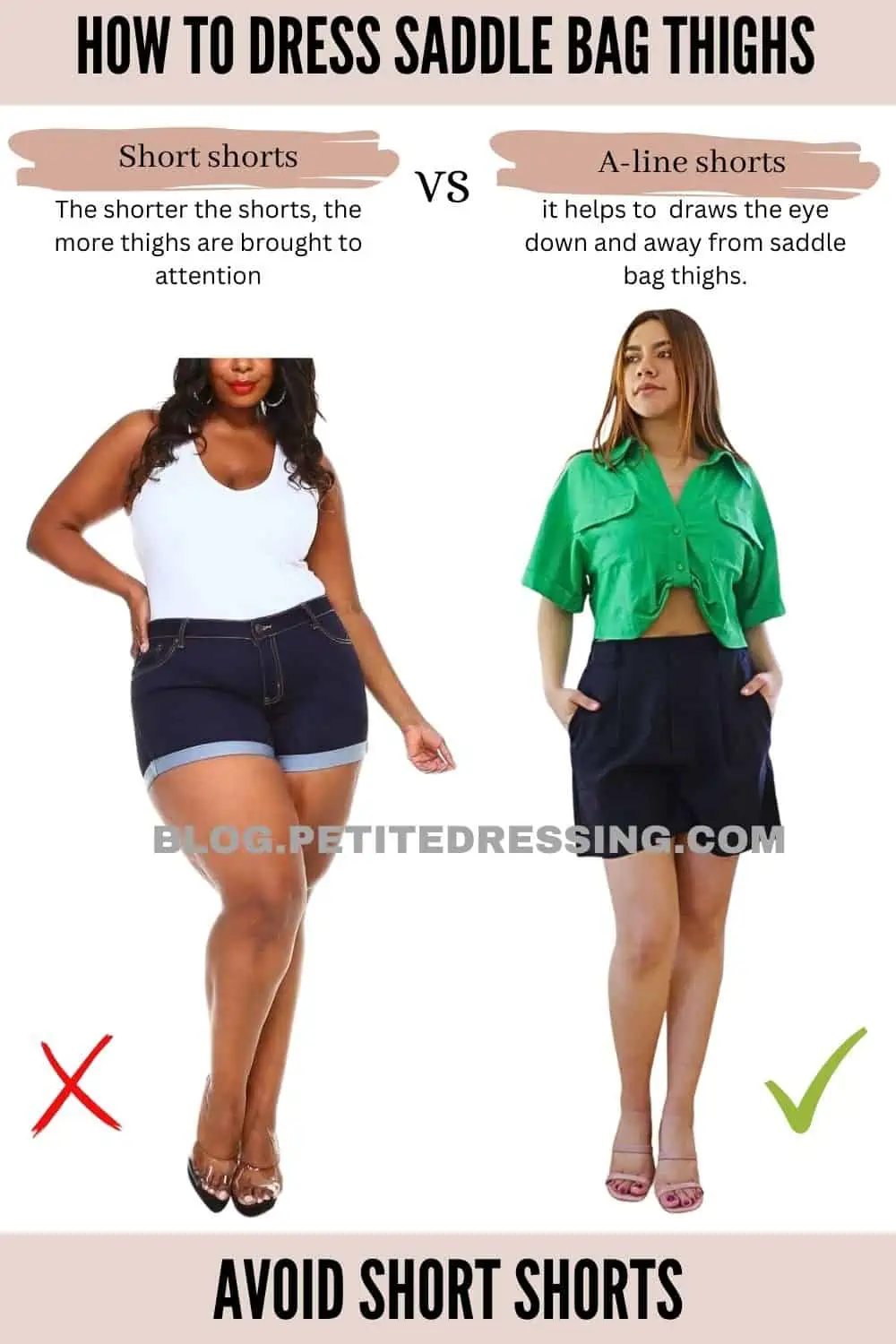 The Complete Style Guide for Women with Saddle Bag Thighs - Petite
