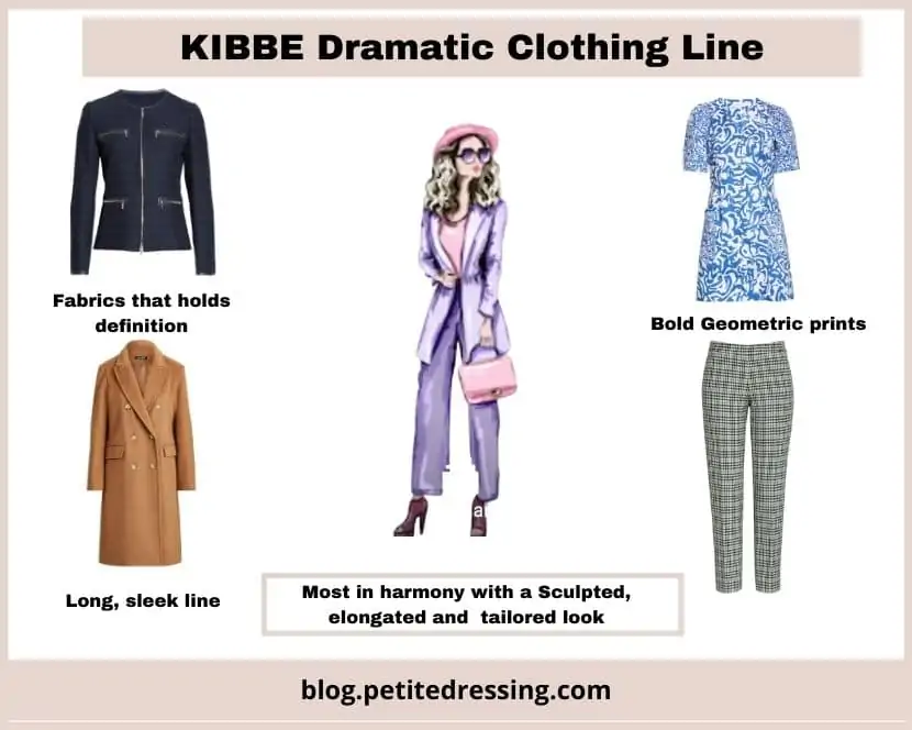 kibbe dramatic type clothing 