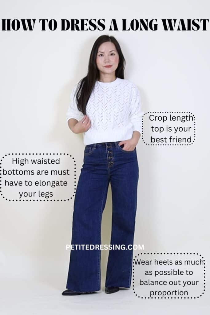 how to dress a long waist