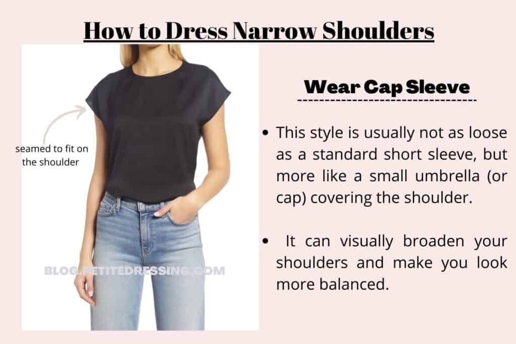 16 Ways to Dress Narrow Shoulders-Wear Cap Sleeve