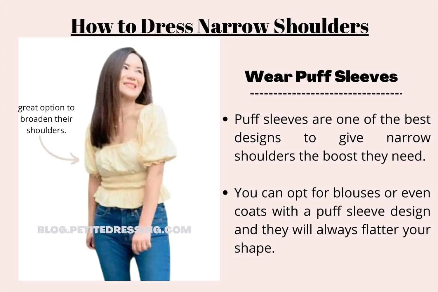 The Comprehensive Styling Guide for Narrow Shoulders - Petite Dressing