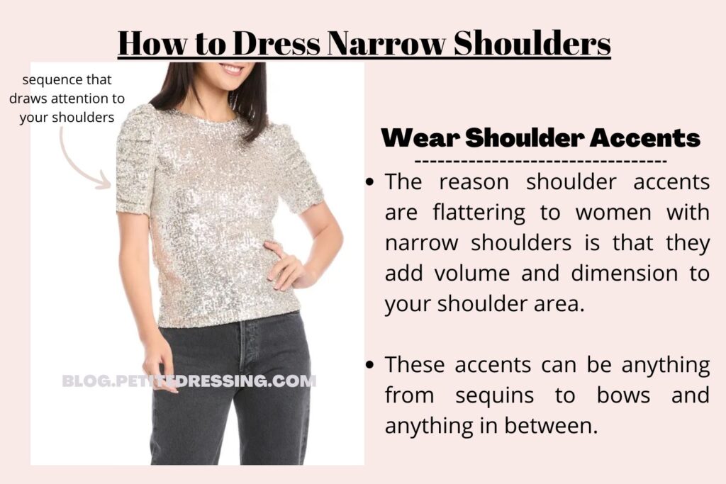16 Ways to Dress Narrow Shoulders-Wear Shoulder Accents