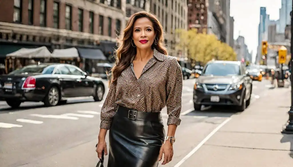 30 Stylish Ways to Rock Your Leather Skirt in 2024_10
