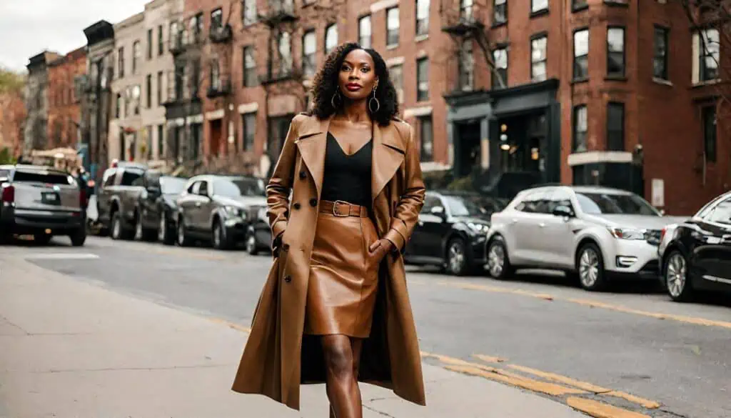 30 Stylish Ways to Rock Your Leather Skirt in 2024_27