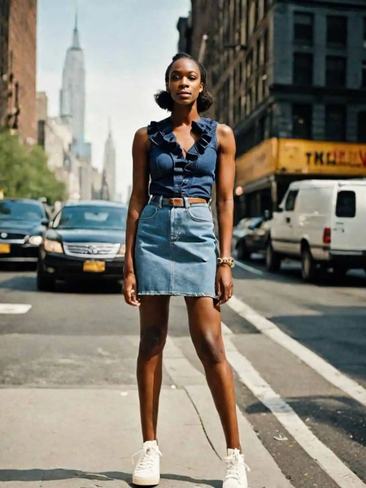 How to style a denim skirt so that it does not look like a typical jean  skirt outfit - Quora