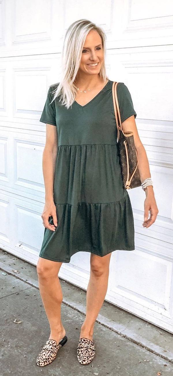 leopard print dress with sneakers