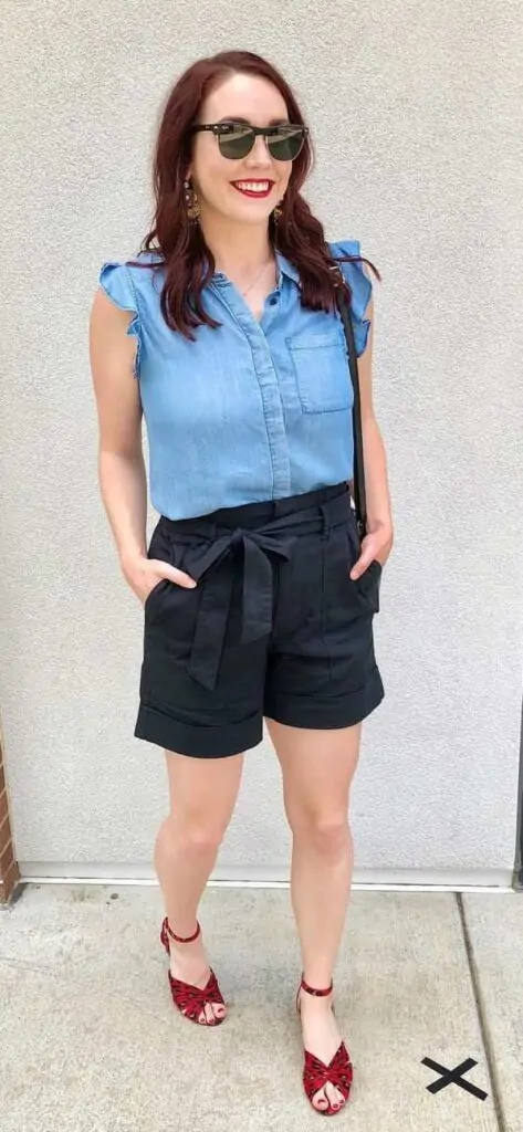 denim shirt look