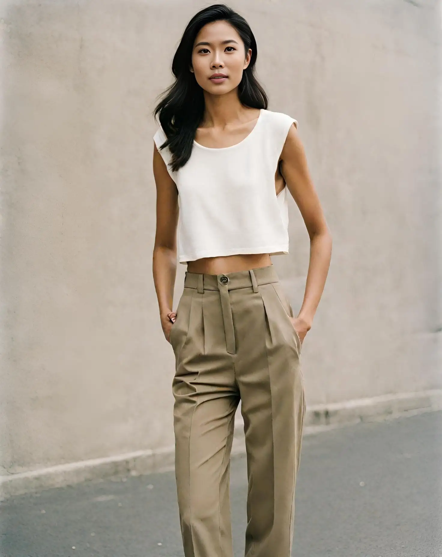 On A Grey High | Wide leg pants outfit, Wide leg trousers outfit, Grey  pants outfit
