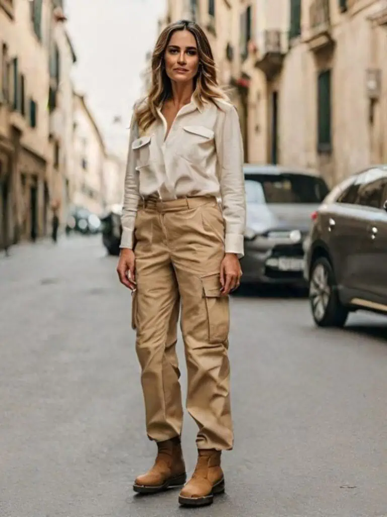 how to wear ankle boots-cargo pants