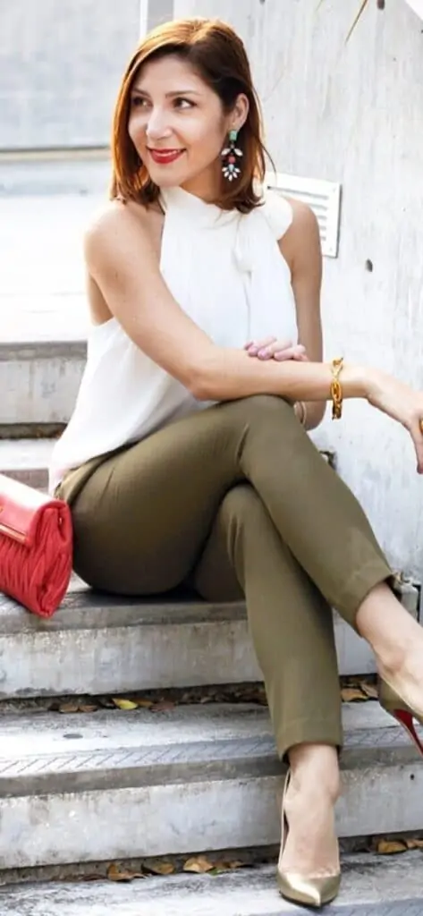 olive green pants pairing