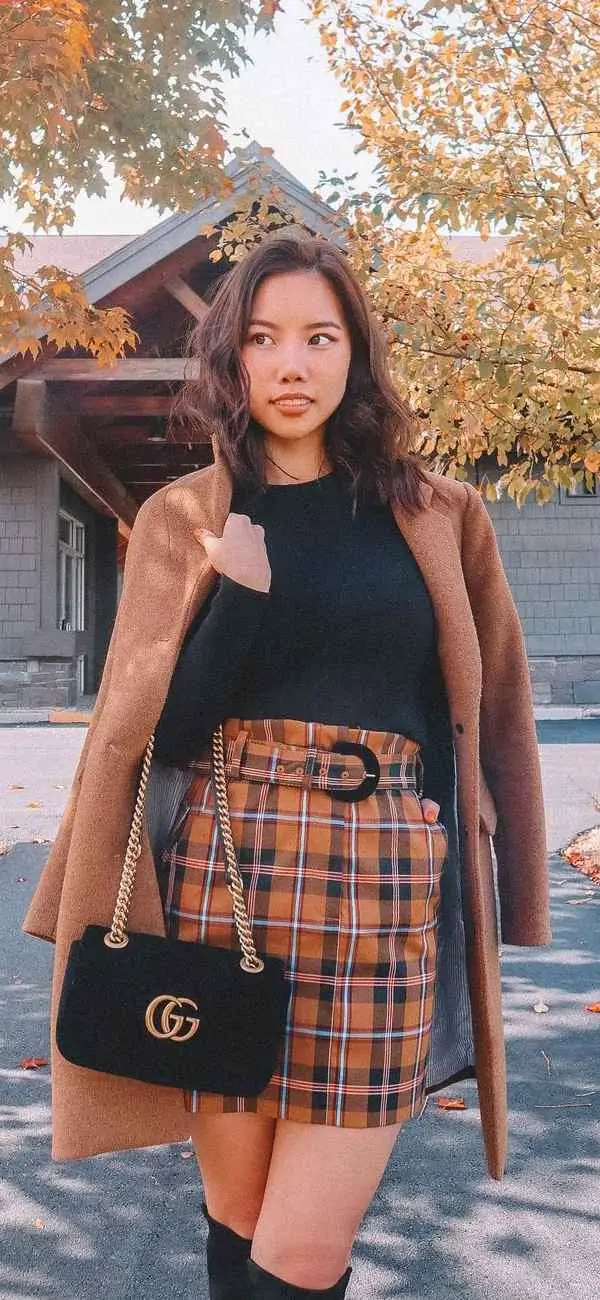 What To Wear With A plaid Skirt Petite Dressing