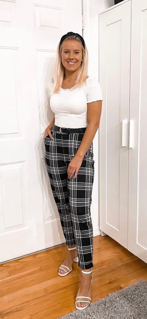 plaid pants outfit