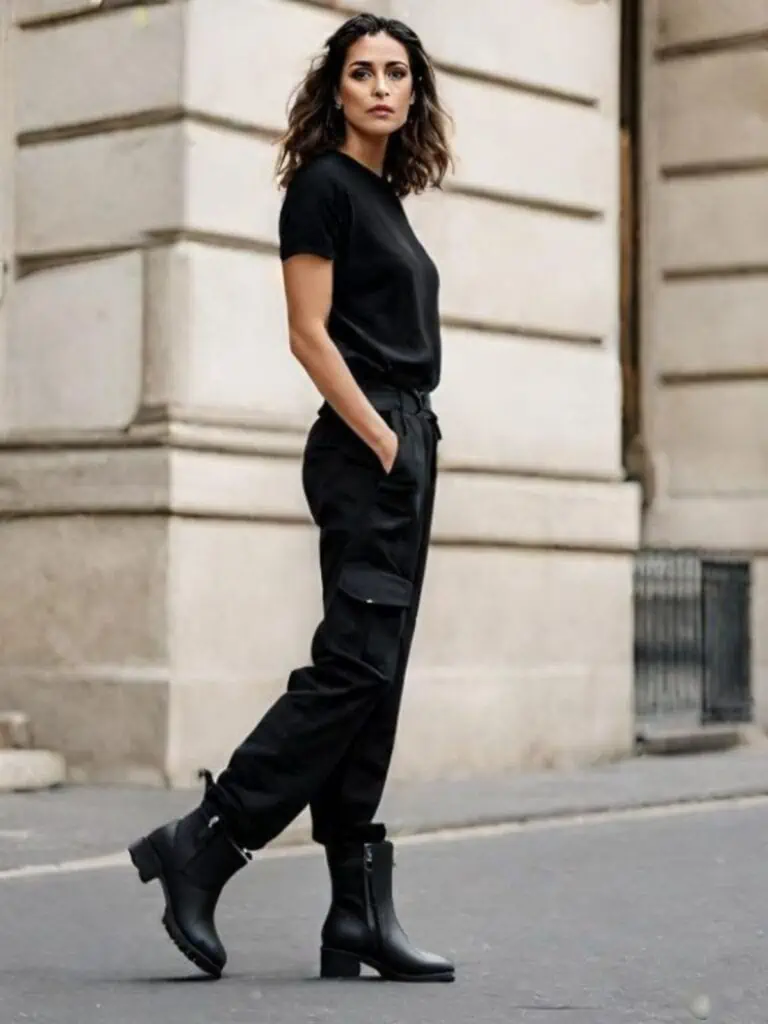 what to wear with ankle boot-matching jogger